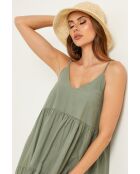 Khakifarbenes Baumwollkleid Bix