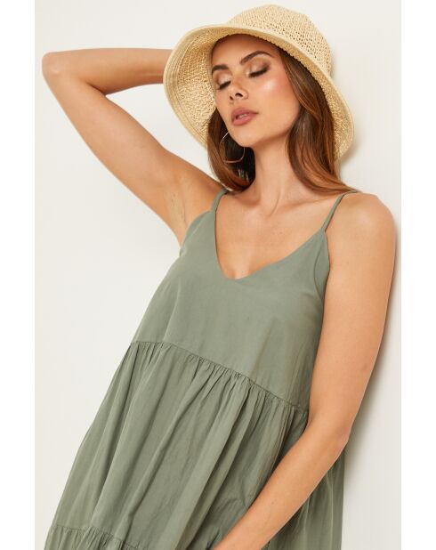 Khakifarbenes Baumwollkleid Bix