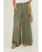 Ibiscus kaki linnen broek