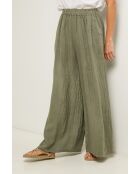 Ibiscus kaki linnen broek