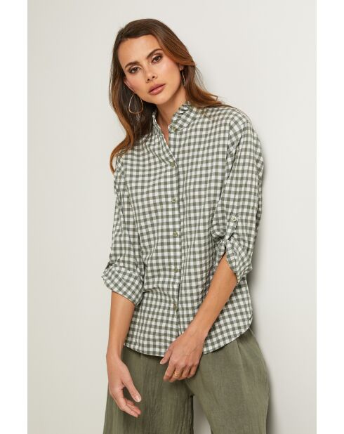 Khakifarbenes Baumwollhemd Abelys