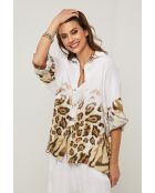 Weißes Leinenhemd Jarely