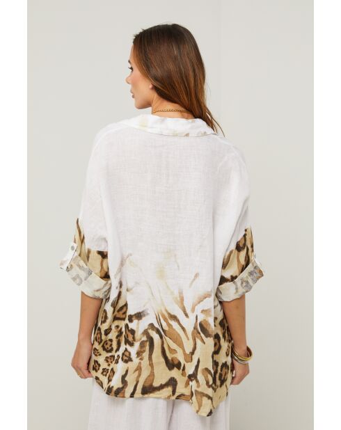 Weißes Leinenhemd Jarely