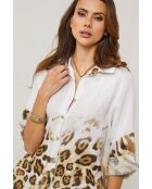 Weißes Leinenhemd Jarely