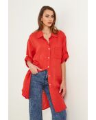 Tunica Berline in lino corallo
