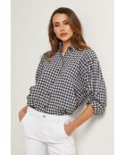 Marineblauw katoenen hemd Abelys