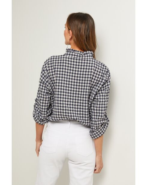 Marineblauw katoenen hemd Abelys