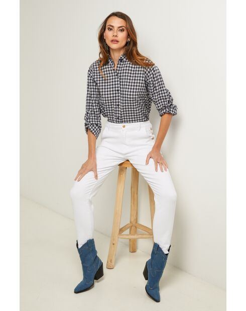 Marineblauw katoenen hemd Abelys