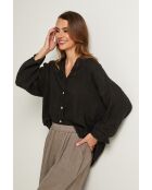 Iloine schwarzes Leinenhemd