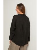 Iloine schwarzes Leinenhemd