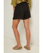 Schwarze Leinenshorts Gordon