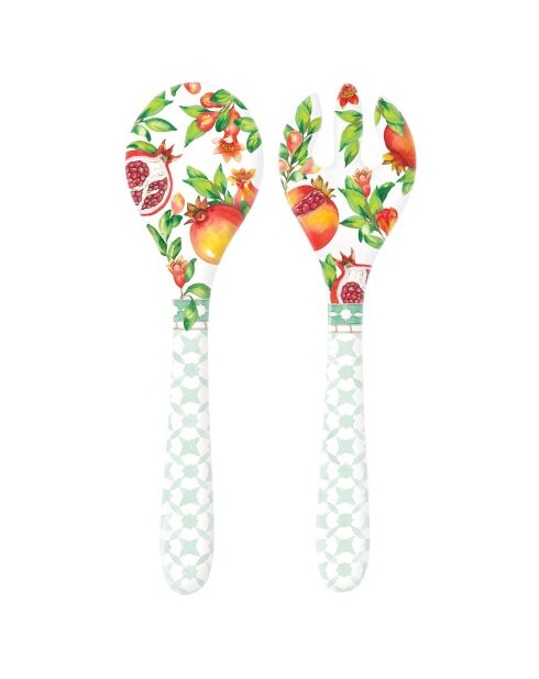 Couverts a salade seville blanc, rouge et vert - 33cm