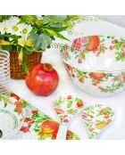 Couverts a salade seville blanc, rouge et vert - 33cm