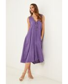 Lilafarbenes Leinenkleid Merkiel