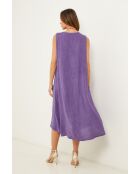 Lilafarbenes Leinenkleid Merkiel