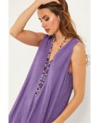 Lilafarbenes Leinenkleid Merkiel