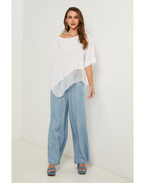 Weißes Leinentop Bodiz