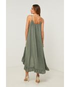 Khakifarbenes Leinenkleid Fedicia