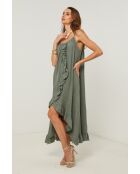 Khakifarbenes Leinenkleid Fedicia