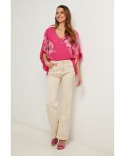 Lirel fushia linnen top