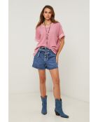 Top Gallieni in lino rosa