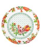 Grand saladier seville  blanc, rouge et vert - 31 cm x 9.5 cm