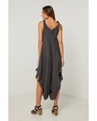 Iwel linnen jurk van carbon