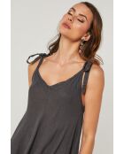 Iwel linnen jurk van carbon