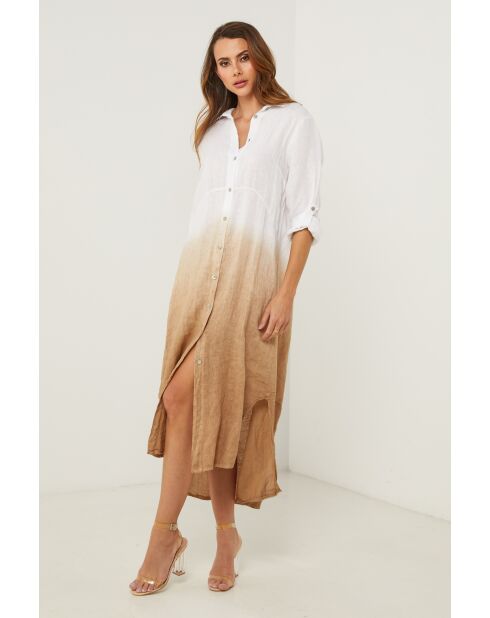 Taupefarbenes Leinenkleid Jemely