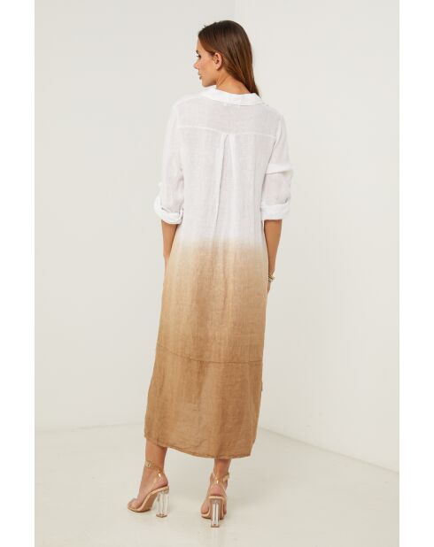 Taupefarbenes Leinenkleid Jemely