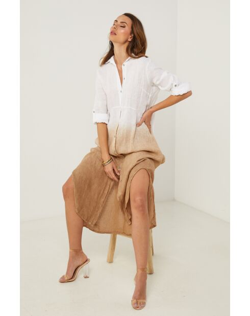 Taupefarbenes Leinenkleid Jemely