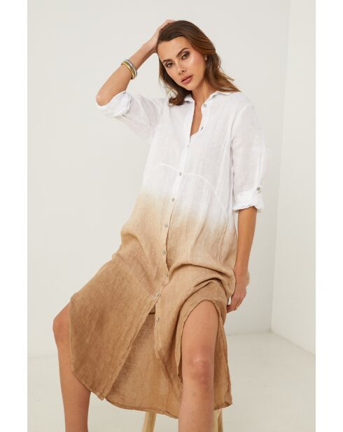 Taupefarbenes Leinenkleid Jemely