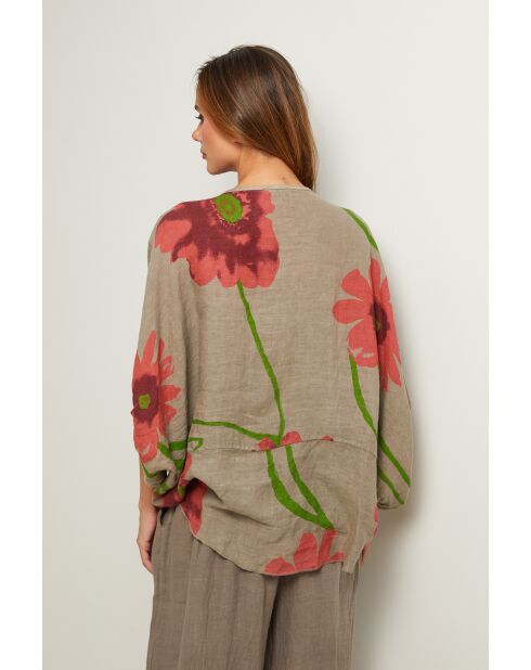 Top Lirel in lino tortora