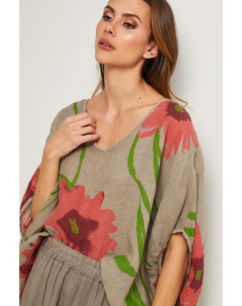 Top Lirel in lino tortora