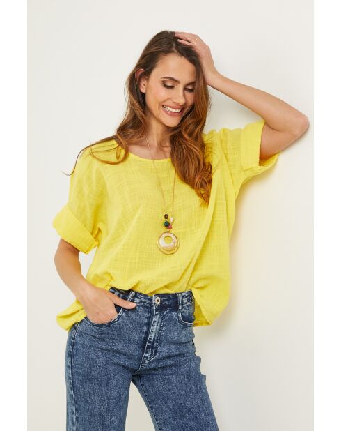 Gelbes Caliba Baumwolltop