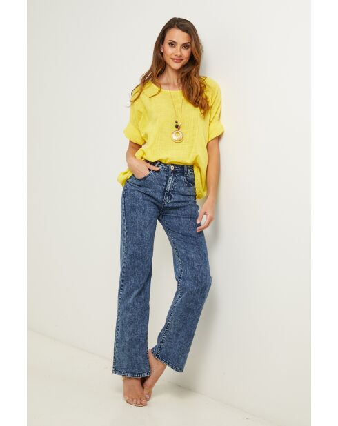 Gelbes Caliba Baumwolltop