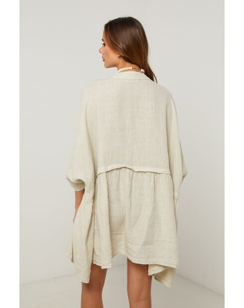 Beige linnen jurk Guela