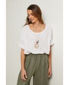 Weißes Baumwolltop Caliba