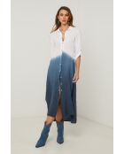 Marineblauwe linnen jurk van Jemely