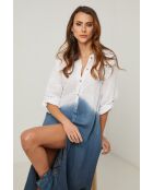 Marineblauwe linnen jurk van Jemely