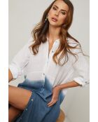 Marineblauwe linnen jurk van Jemely