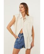 Tunique en lin Foncia beige