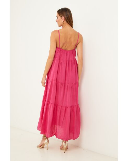 Bix fuchsia katoenen jurk