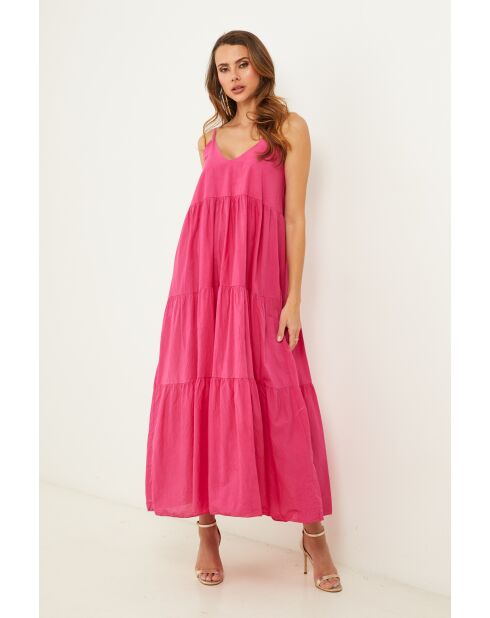 Bix fuchsia katoenen jurk