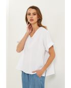 Weißes Gallieni Leinentop