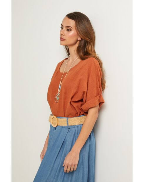 Baumwolltop Caliba Brick