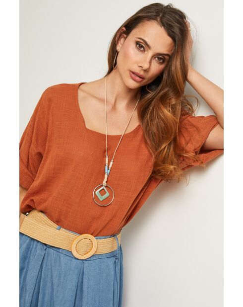 Baumwolltop Caliba Brick