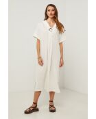 Ecrufarbenes Kleid Bonely