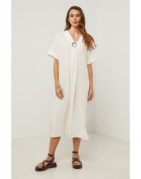 Ecrufarbenes Kleid Bonely