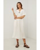 Ecrufarbenes Kleid Bonely